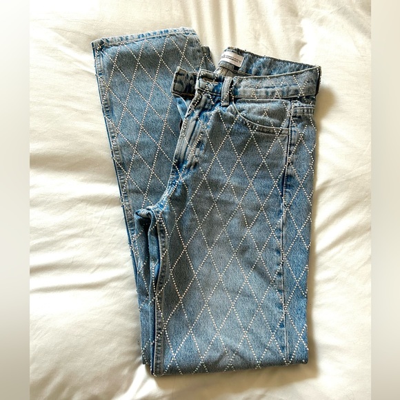 Zara Rhinestone Jeans - Picture 2 of 5